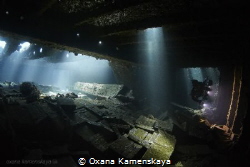 MV Marcus (Tile wreck). Inside the cargo holds. by Oxana Kamenskaya 